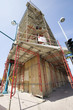 Scaffolding Around Boarded Up Property
