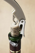 removing the cork from a wine bottle