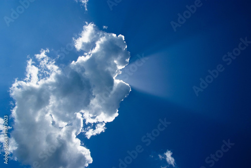 Photo: Cloud and sunbeams Cloud and sunbeams