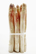 a bundle of asparagus with purple heads