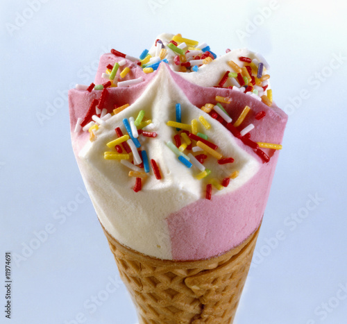 Photo: colourful ice cream cone colourful ice cream cone