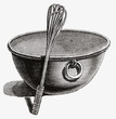 mixing bowl with whisk (illustration)