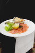 gravad lax with toast triangles