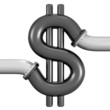 Tuyaux de pipeline représentant le dollar