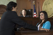 Judge watching prosecution in court