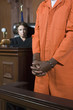 Judge convicting criminal in court