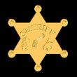 Gold sheriff badge Gold sheriff badge