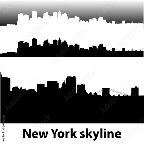 new york city skyline silhouette. New York skyline