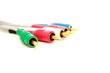 close up of audio video cords