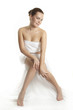 beautiful girl before massage