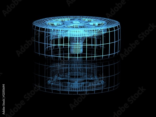 abstract wheel on black background