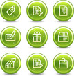Einkaufen Web-Icons, grün glänzende Kreis Schaltflächen Serie