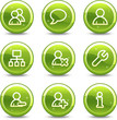 Useras web icons, grün glänzende Kreis Schaltflächen Serie