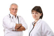 Foto: Smiling doctors team isolated over white background Smiling doctors team isolated over white background
