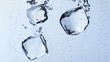 Ice-cubes falling into  water. ( Digital Cinema, HD, 1080p )