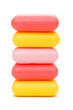 Stack of soap isolated on the white Stack of soap isolated on the white