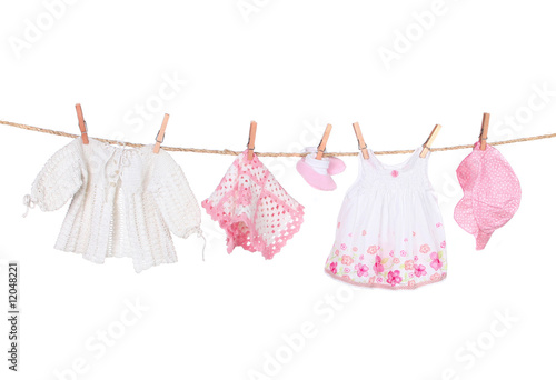 Baby Girl Clothing on Baby Girl Clothing Hanging On A Clothesline    Katrina Brown  12048221