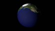 Cloudless CG rotating full Earth 1 - full day rotation