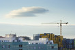 The sky and the elevating crane The sky and the elevating crane