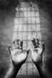 Hands leaning up