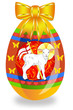 Easter egg with lamb