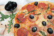 Pizza and the ingredients