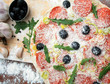 Pizza and the ingredients