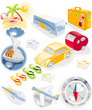 Travel icon set