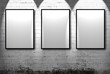 Three empty frames