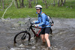 Foto: River Crossing on a Mountain Bike River Crossing on a Mountain Bike