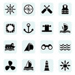 sailing icons set