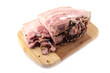 Fat on a chopping board