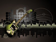 Rock Electric Guitar Music Background - Vector Rock Electric Guitar Music Background - Vector