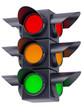 Ilustración: the traffic lights on white background the traffic lights on white background