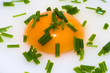 eigelb und schnittlauch yolk and chives