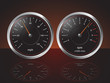 Auto Dashboard Gauges with Reflections - Vector Auto Dashboard Gauges with Reflections - Vector