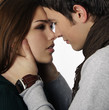 close up of attractive couple passionately in love close up of attractive couple passionately in love