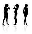 Illustration: A young girl waiting and worying A young girl waiting and worying