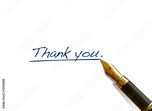 Photo: Handwritten Words - "Thank You" Handwritten Words - "Thank You"