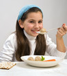 girl matzo ball soup