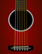 Acoustic guitar close up