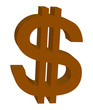 3D Dollar Sign