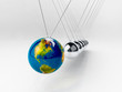 balancing balls Newton's cradle (earth in motion)