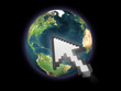 Earth with mouse cursor