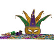Mardi Gras Mask and Beads