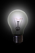 lamp bulb on black