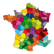 French Department isolated on white background. French Department isolated on white background.