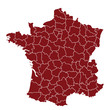 French Department isolated on white background. French Department isolated on white background.