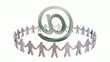 At Sign animation 360° loop HD1080