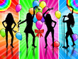 Festa di Carnevale con maschere e palloncini